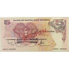 PAPUA NEW GUINEA 2002 . FIVE 5 DOLLARS BANKNOTE . SPECIMEN